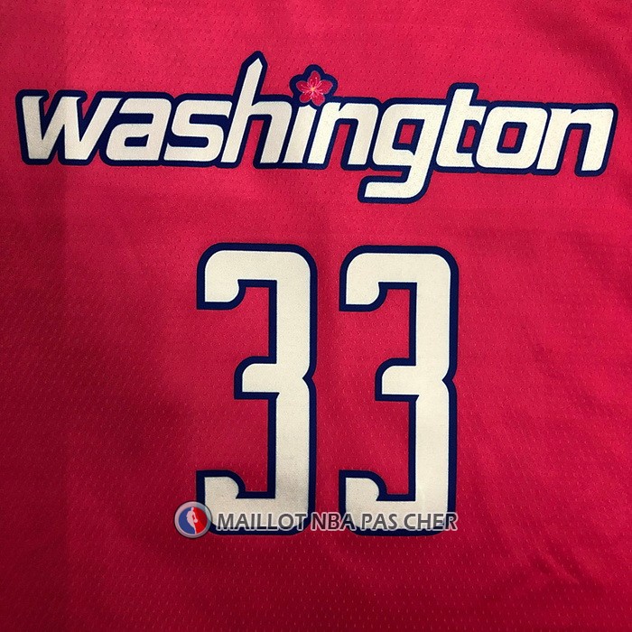 Maillot Washington Wizards Kyle Kuzma NO 33 Ville 2022-23 Rosa